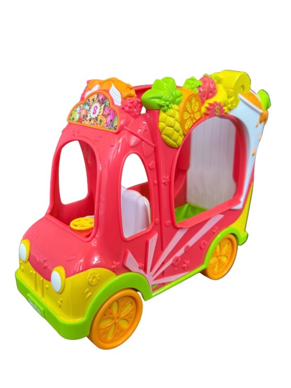 Shopkins Pink Hair Doll with Pink and Yellow Play Van - Picture 9 of 11